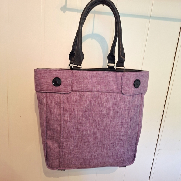 NWOT Large Elegant Lavender Button Tote Bag - Picture 2 of 3